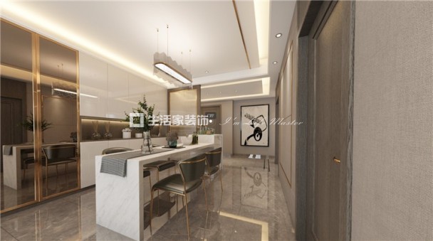 吊顶瑞鼎城  86㎡ 现代轻奢 生活家家居