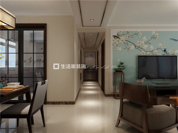 电视墙龙湖春江郦城   98平   新中式风格