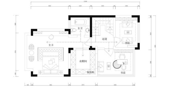 户型图别墅设计 后现代风格