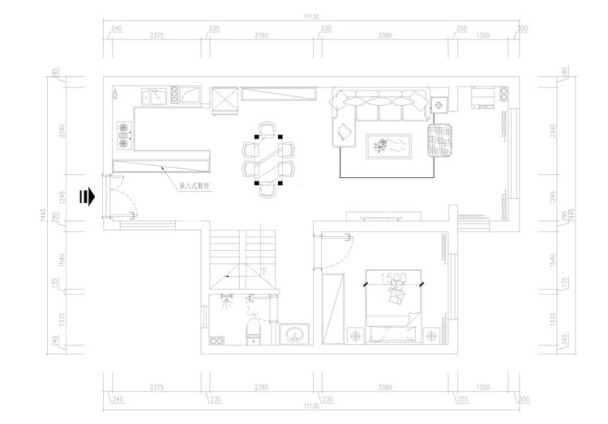 户型图白麓城 115m² 现代轻奢 生活家家居