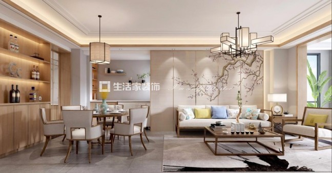 储物柜浦口新城78m²新中式风格