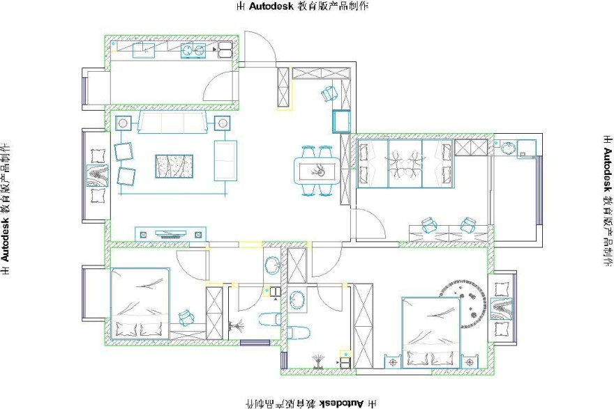 户型图美式风格   新房装修