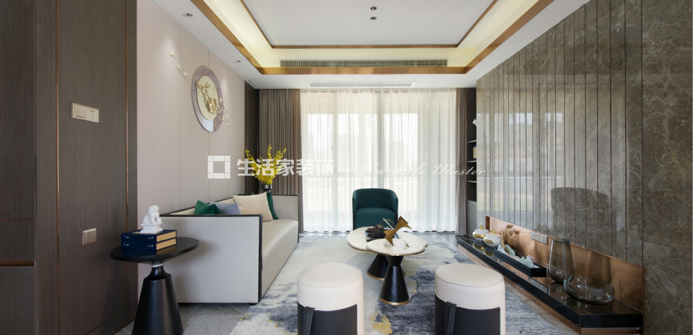 储物柜新中式风格,98m²装修