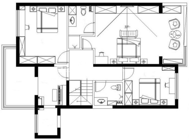 户型图沁春园 225㎡ 现代简约 生活家家居