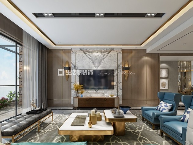 电视墙贵阳未来方舟-265㎡-现代轻奢-杨国涛
