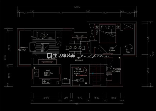 户型图景上云天户型图 景上云天效果图 景上云天装修设计