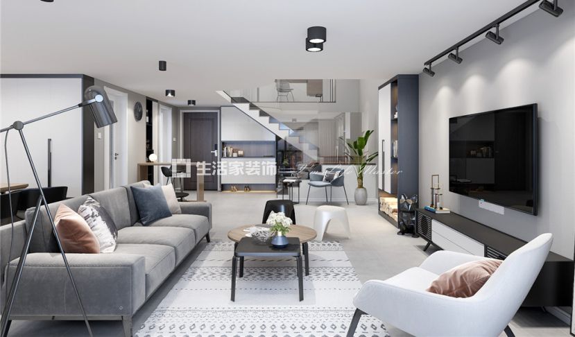 榻榻米117平三室现代装修实景案例