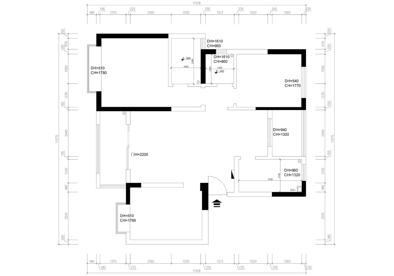户型图实力山语间 100m²  北欧风格 生活家家居