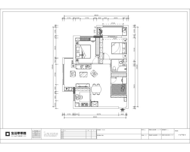 户型图首开融侨尚东区 74m² 现代风格