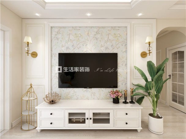电视墙鑫都韵城 115㎡ 简欧风格  生活家家居