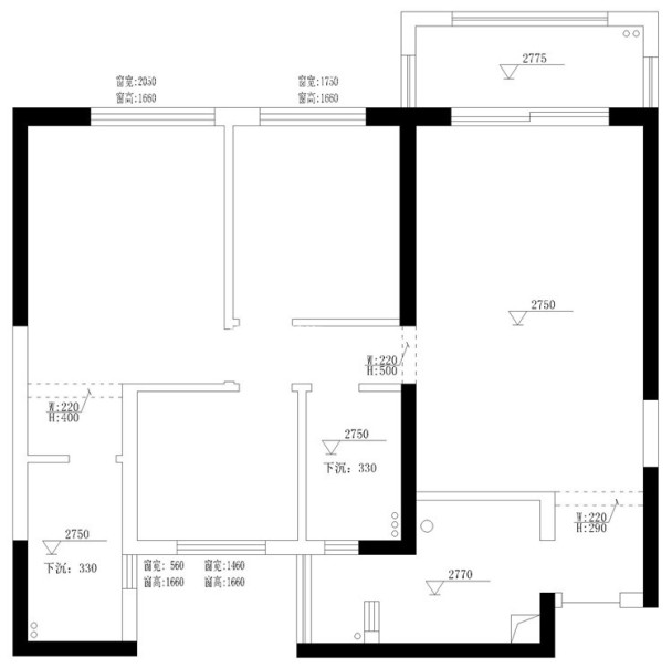户型图白麓城 103㎡ 北欧风 生活家家居