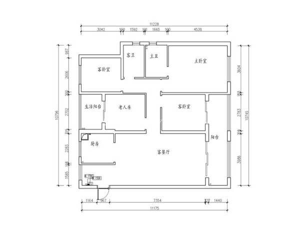 户型图白麓城 130m² 现代风格 生活家家居