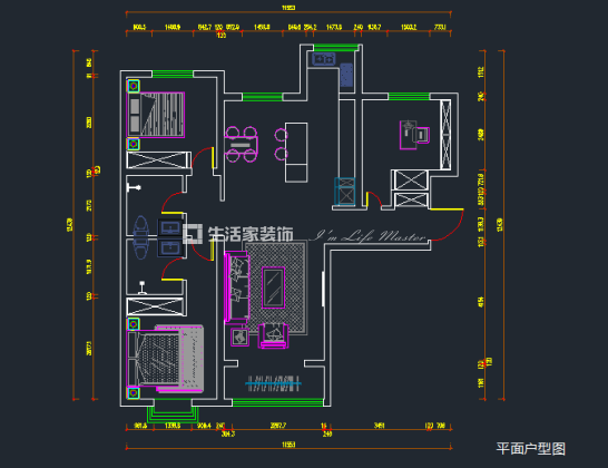 户型图现代轻奢装修案例