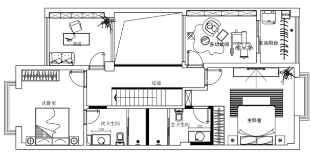 户型图白龙潭  210㎡  新中式 生活家家居