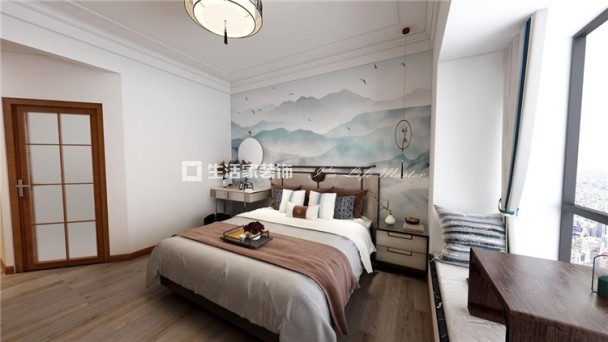 飘窗鹤唐福景 132㎡ 新中式 生活就家家居