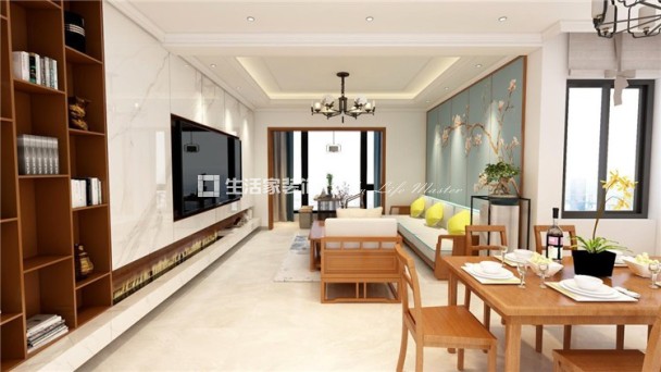 储物柜鹤唐福景 132㎡ 新中式 生活就家家居