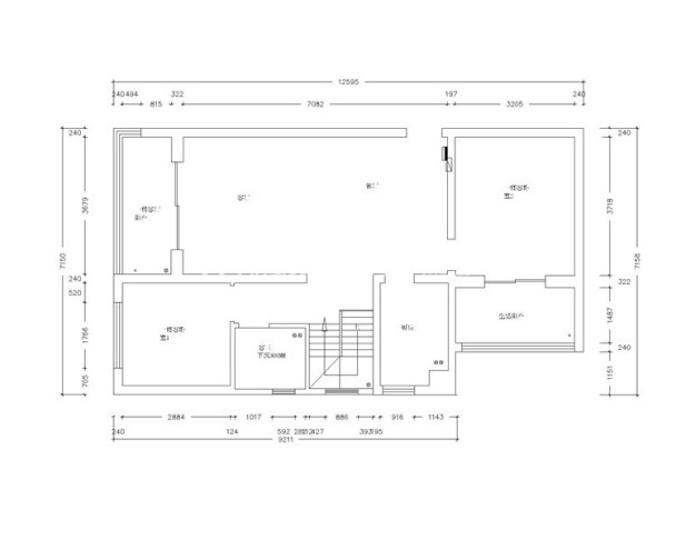 户型图林肯公园 160m² 现代轻奢 生活家家居