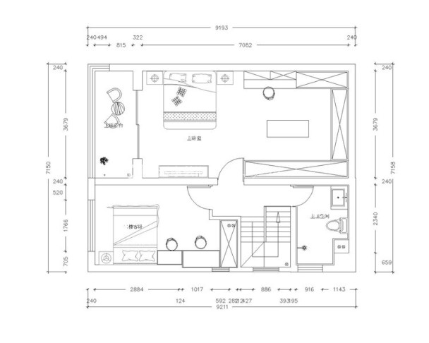 户型图林肯公园 160m² 现代轻奢 生活家家居