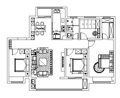 户型图中南珑悦155m²轻奢风格装修