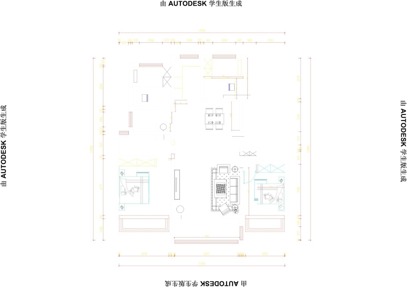 户型图九巨龙青年城华锦苑119m²现代风格装修