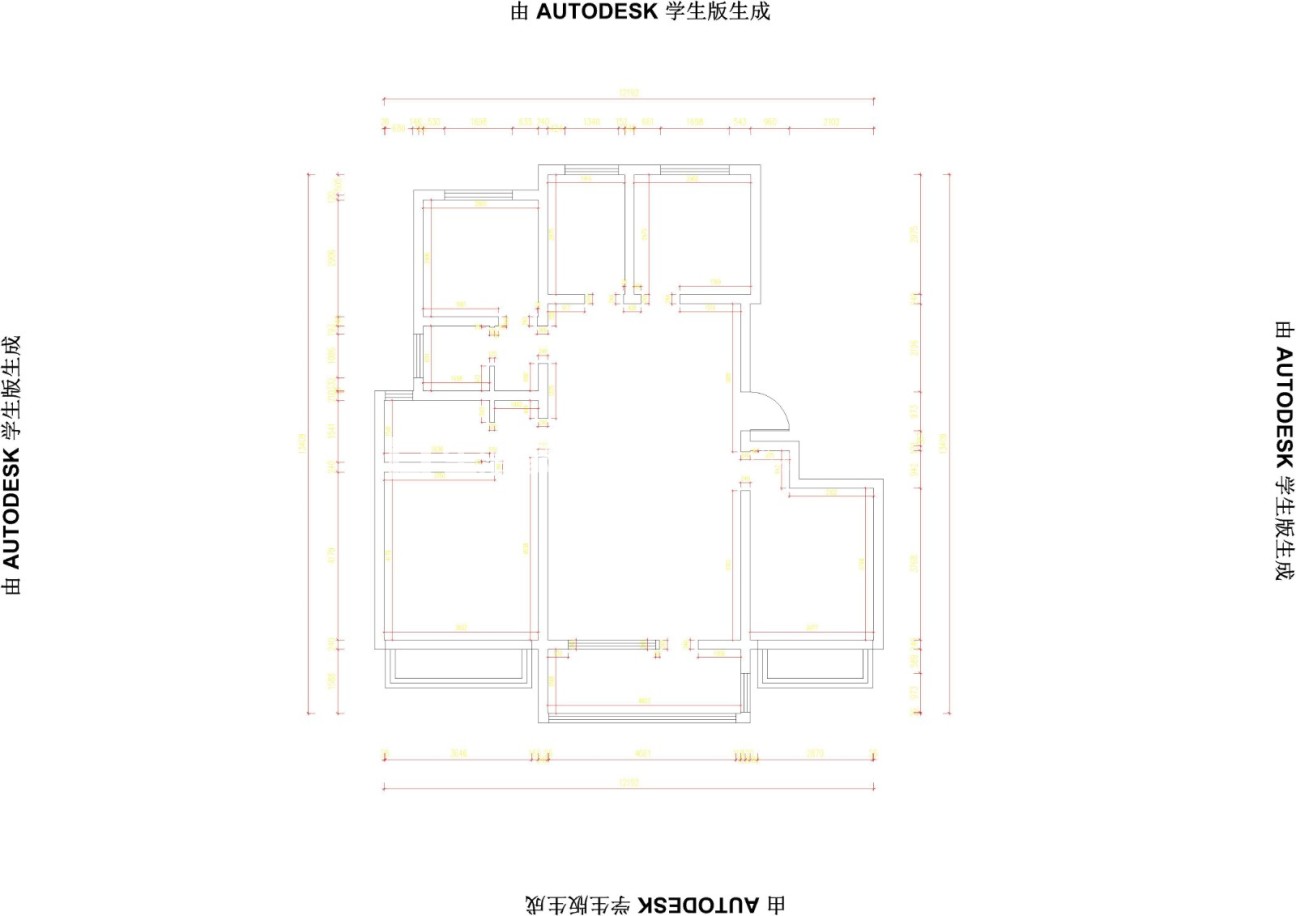 户型图九巨龙青年城华锦苑119m²现代风格装修