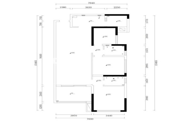 户型图神仙树135平现代轻奢装修案例