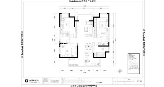 户型图锦蓉佳苑137㎡新中式装修案例