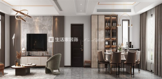 贝肯山153现代轻奢风格户型一户型图