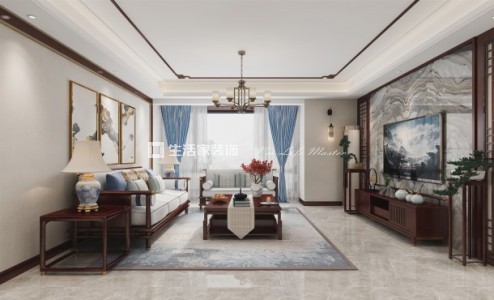 远洋新天地127新中式风格户型一户型图