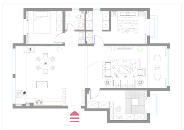 书香门第+113m²+现代简约风户型解析
