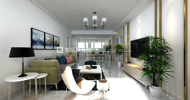 书香门第+113m²+现代简约风户型一户型图