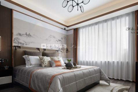 保利紫荆公馆+三室两厅两卫+新中式风格户型一户型图