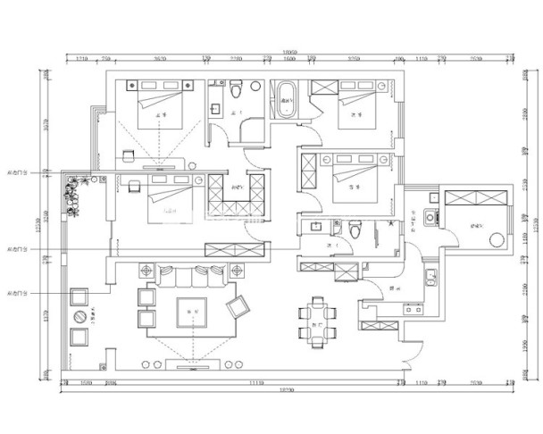 户型图时代俊园  180㎡ 现代轻奢 生活家家居