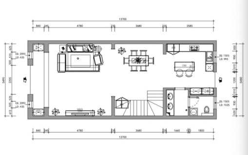 新湖美丽洲190平米美式轻奢户型解析