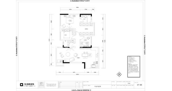 户型图流溪别院115㎡现代装修案例