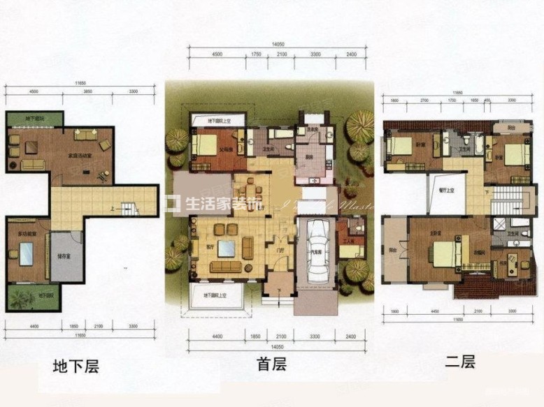 户型图万科红郡420现代港式风格装修案例