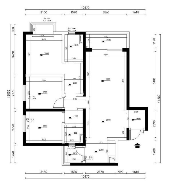 户型图吾悦广场 112m² 现代风格 生活家家居