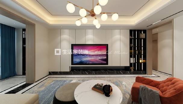 电视墙万达文旅城 205㎡  现代风格 生活家家居
