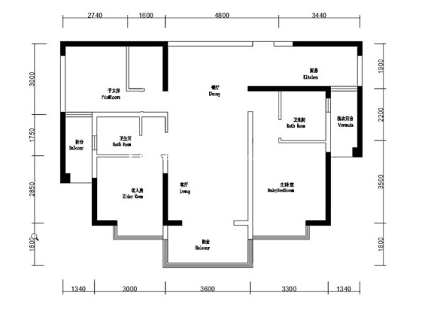 户型图奥园 89m² 现代简约 生活家家居